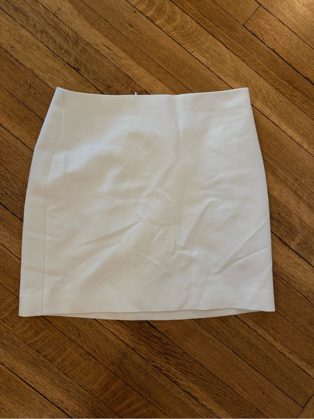 Club Monaco White Cotton Blend Mini Skirt